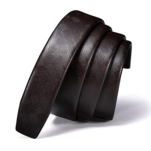 Cow Leather Formal Men Belt Vintage Automatic Buckles Suit Dress Business Waistband Gift Boxed Mens Belts Set3