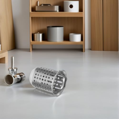 Colador para lavabo de acero inoxidable con asa miniatura 6