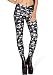 ABUSA Women's 3D Digital Print Stretch Skull Pattern Skinny Tight Leggings