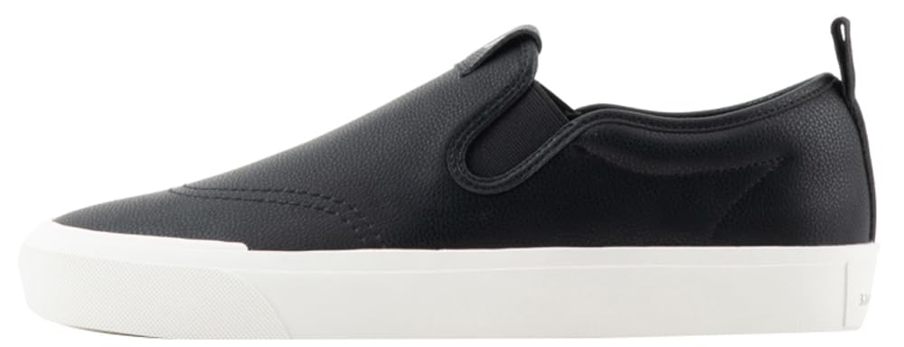 Armani Exchange Hombre Negro Zapatillas Borg Para De Piel Con Logotipo Trasero, 45.5 Eu