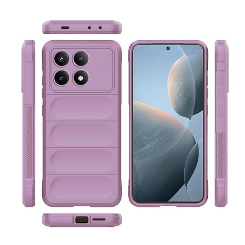 Image of amazon basics Mobile Cover for Poco X6 Pro 5G / Mi Redmi K70E 5G | Full Camera Protection | Liquid Silicon Case | Flexible Bumper Case for Poco X6 Pro 5G / Mi Redmi K70E 5G (Purple)