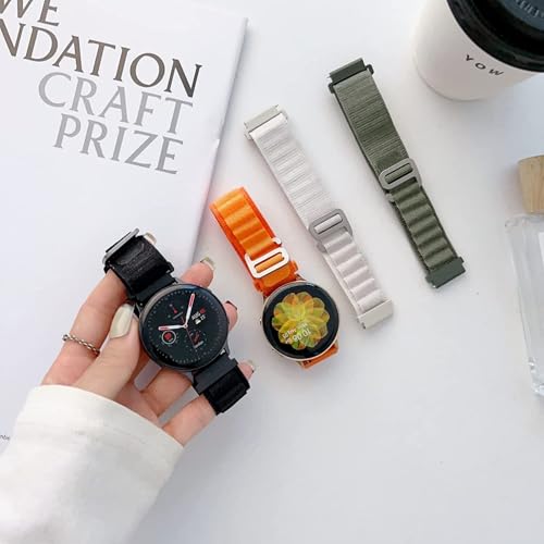 ALSMGGBPAF 20mm & 22 mm Nylon Sport Loop Bands Compatible with Samsung Galaxy Watch 7 6 5 4 Band 40 44mm ; Galaxy Watch 5 Pro Band 45mm /Watch 6 4 Classic 42mm 43mm 46mm 47mm for Men Women by ALSMGGBPAF - Used condition - Image 7