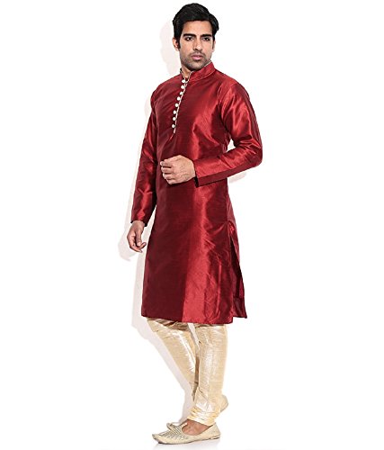 Kurta Churidar de mezcla de seda ropa tradicional para hombre 3