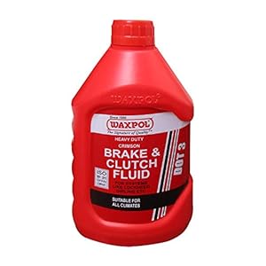 Waxpol DOT 3 Brake & Clutch Fluid 1L (for Disc & Drum Brake Including ABS System,Hydraulic Clutch System)