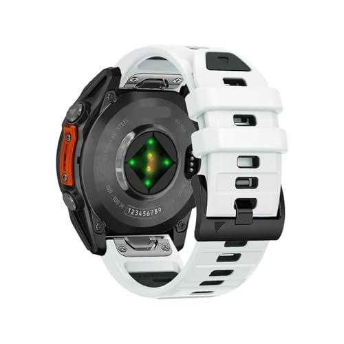 22mm 26mm QuickFit 2FVJQxgɓKGarmin Fenix E8 47mm 51mm 7X 6X/Epix Pro/Enduro 3(White Black,QuickFit 22mm)