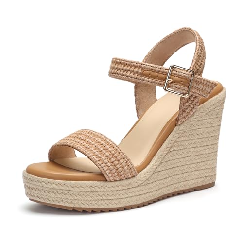 Image of VICKI.VICKI Women's Platform Sandals Wedge Ankle Strap Open Toe Sandals