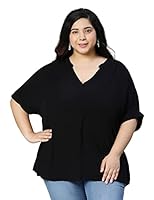 oxolloxo Black Bond Plain Women Plus Size top