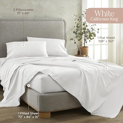 Image of Whisper Organics 100% Organic Cotton Bed Sheets with Deep Pocket 4 Pc. Set
