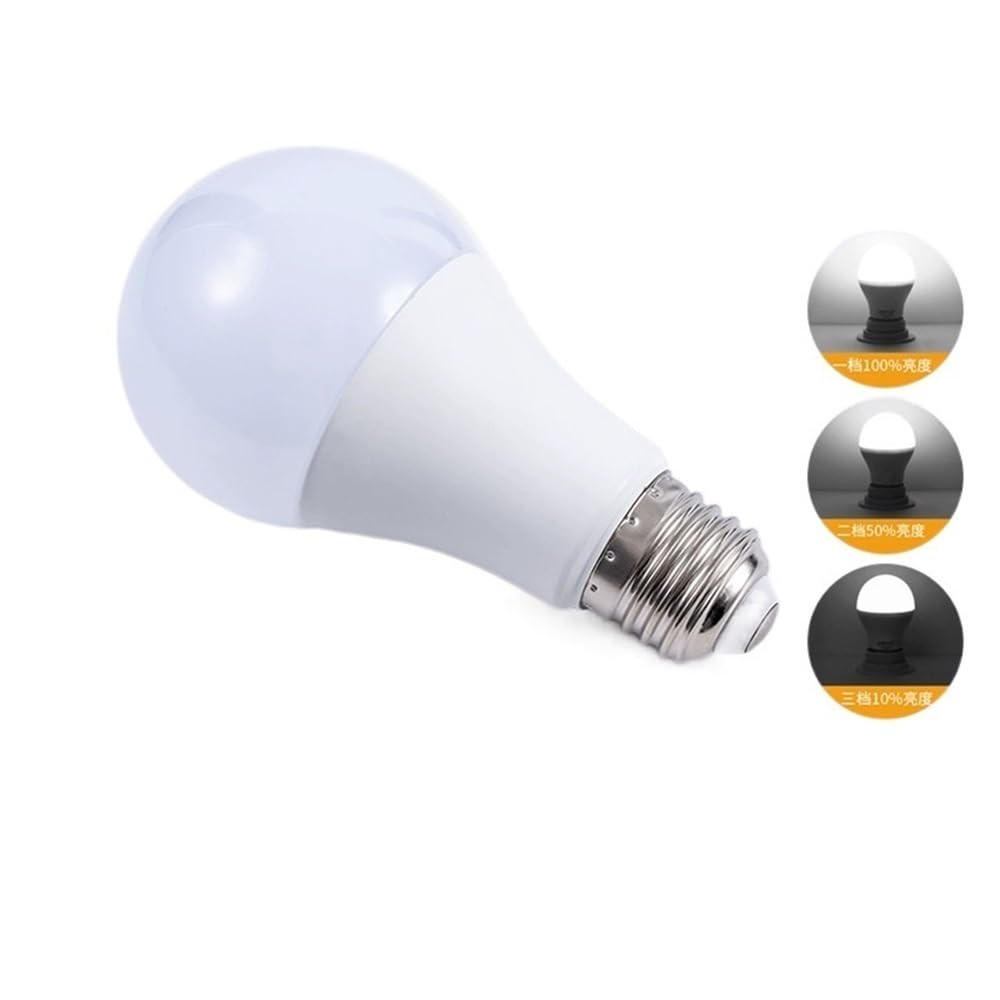 HongHeFu, Paquete de 20 bombillas LED regulables CA 200-240 V A50/A60 5/9 W E27 Iluminación doméstica Lámpara de plástico + aluminio Fuente de luz(Cool White 6000K,E27-9W)