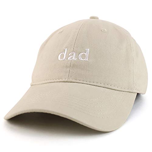 Trendy Apparel Shop Dad Embroidered Soft Low Profile Cotton Cap Dad Hat - Stone #TOP14