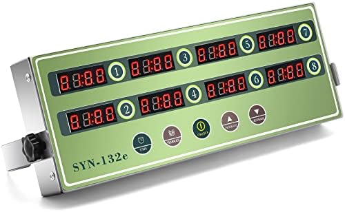 Spolehli 8 Channel Kitchen Timer Commercial Cooking Timer Reminder Restaurant Timer Burger Bakery Fryer Timer Stainless Steel Loud Alarm for Home Cooking Hotel Restaurant (8 Channel)