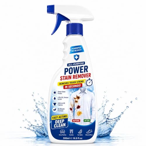 Image of Fabric Cleaning Spray for Clothes & Household Textiles Bleach-Free Stain Remover Spray Fast-Acting Fabric Cleaner for Sofa, Curtains, Upholstery, Carpets & Garments Bleach Formula (Pack of 1)