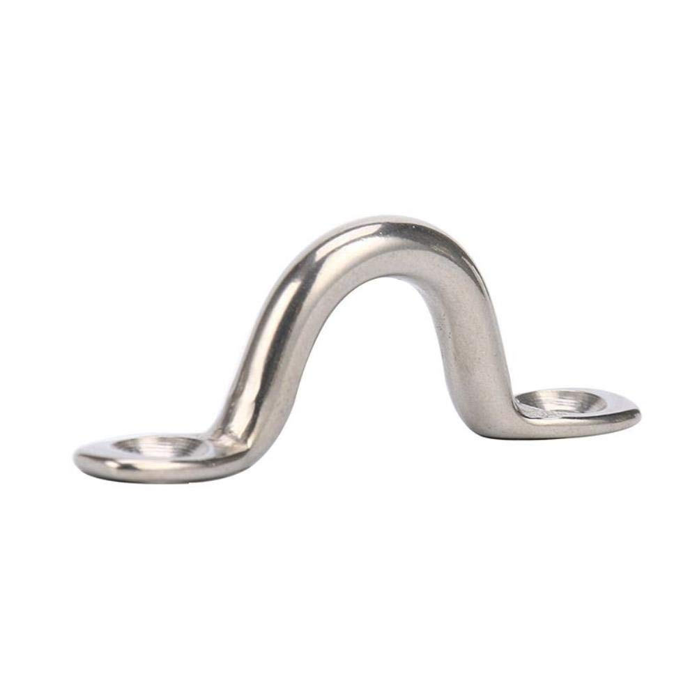 6-Pack Amarine-made Stainless Steel Bimini Top Eye Straps, Tie Downs & Footman's Loops