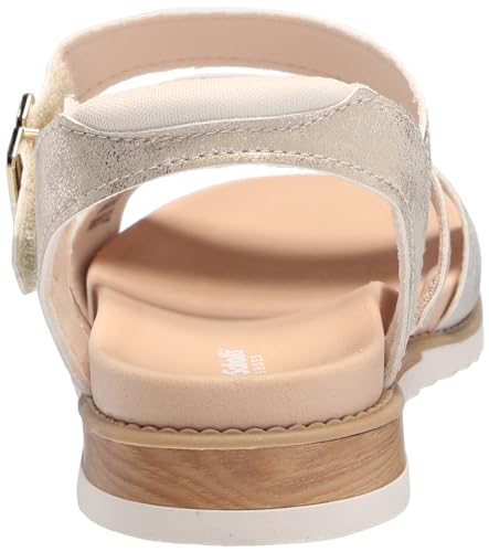 Dr. Scholl's Shoes Island Glow Kids Flat Sandal Light Gold Smooth 2 M3