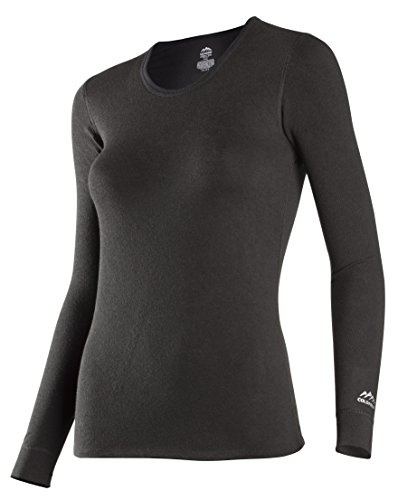 ColdPruf Women's Performance Single Layer Long Sleeve Crew Neck Top, Black, X-Large