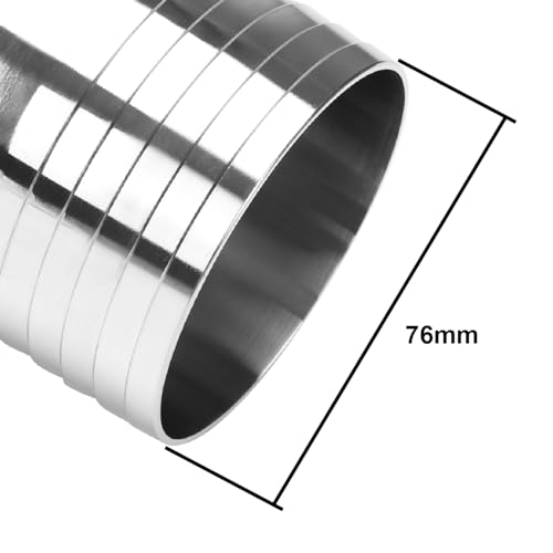Image of DERNORD Sanitary Hose Barb Pipe Fitting 3 inch Tri Clamp (91MM Ferrule) 45 Degree Elbow Tube OD 3 inch /76MM