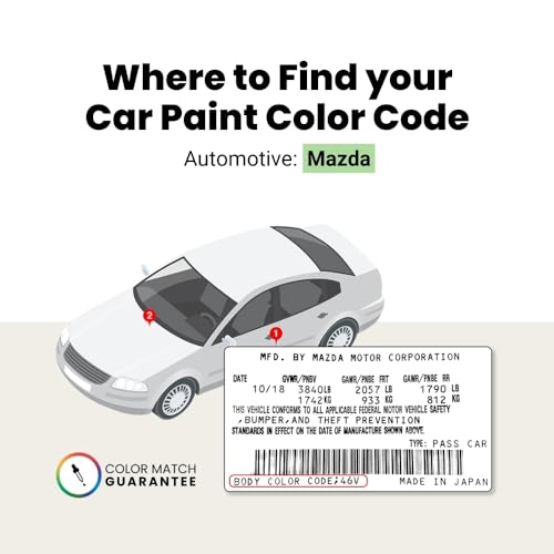 TouchUpDirect 41W Jet Black Pearl Compatible with Mazda Exact Match Touch Up Paint Brush - Essential Kit - Thumbnail 3