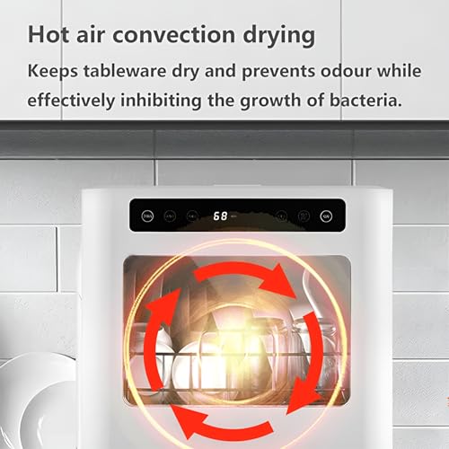 Lave-vaisselle portable avec réservoir d'eau intégré et 4 programmes automatiques - 7