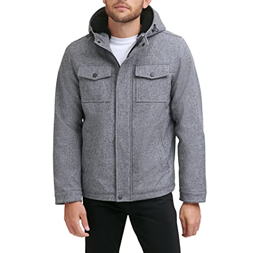 DOCKERS Men's Arctic Cloth Sherpa Storm Jacket, Heather Grey Soft Shell, X-Large Tall - image 1