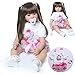 ZIYIUI Bambole Reborn Femmine 24 Pollici 60cm Realistico Bambole Reborn in Silicone Morbido Bambole Che Sembrano Vere Grandi con i Capelli Lunghi Bambola Bambina Bambina Toddler