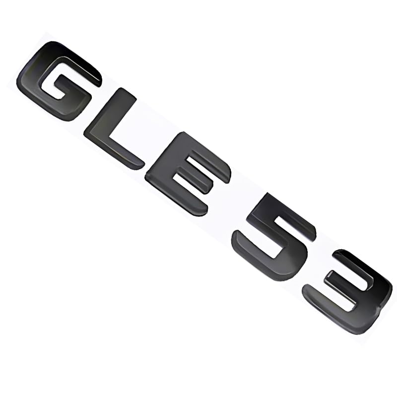 Image of GLE53 Emblem Decal Car Numbers Letters Decal Plating Badge 3D Metal Style Fit for GLE53 Car Model Black