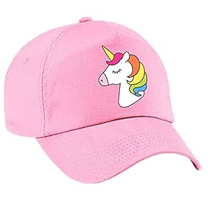 4sold Casquette de baseball licorne arc-en-ciel pour filles – Casquette d’été pour enfants – Casquette de sport réglable