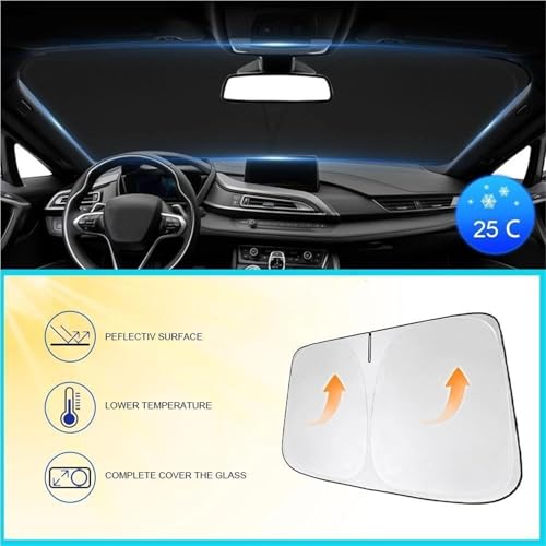 Parasol para parabrisas de coche ideal para proteger el interior del calor 5