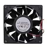 12038 Fan PFB1224EHE DC 24V 1.5A High Speed Server Fans 12CM Cooling Fan, 120mm*120mm*38mm Cooler 3 Wire for PC Case Laptop Play Station Router