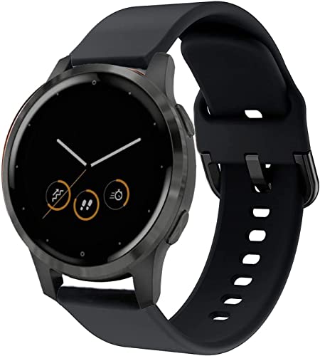BRLYYO Venu 2S/Vivoactive 4S Armband, 18 mm Weiches Silikonarmband für Vivomove 3S/Fossil Damen Q Venture HR Gen 4/Gen 3/Withings Steel HR 36 mm/Huawei Watch 1/Fit Withings Steel HR 36 mm