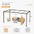 HAPPATIO 10' X 13' Outdoor Pergola Pretreated Wood Pergola for Deck, Backyard, Patio, Wooden Pergola with Pergola Brackets and Expansion Screws (Dark Brown)