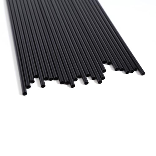 600 pitillos desechables negros de plástico 26 cm miniatura 3