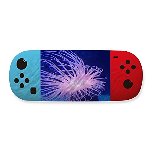 Étui de rangement pour lunettes anti rayures motif méduses bleu