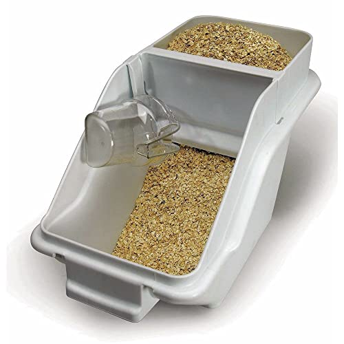 Rubbermaid Commercial Products ProSave Shelf Food Ingredient Bin with Scoop, 100-Cup, White, Kitchen Food Storage Sugar/Grains/Rice/Baking Supplies