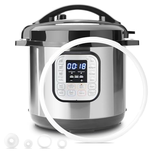 Silicone Sealing Ring for InstaPot Sealing ring for 6qt/5qt - Perfect Fit for Duo50, Duo60, Lux50, Lux60, Smart 60, Ultra 6, CSG60, CSG50 Pressure Cookers - Insta Pot Accessories