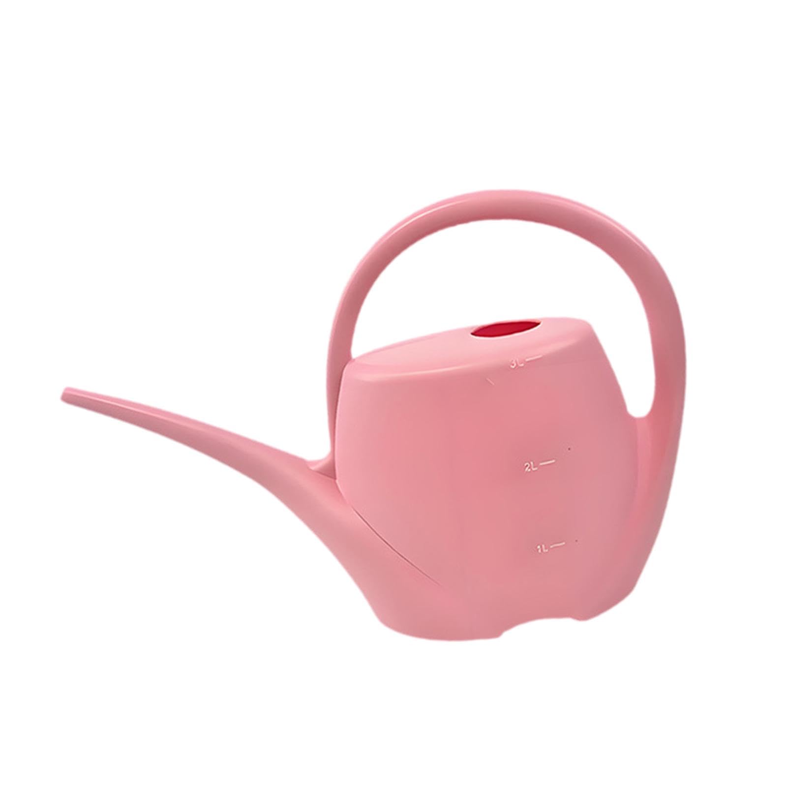 Colcolo 3L Watering Can Watering Pot,Portable Lightweight Modern Long Spout for Bonsai Indoor Outdoor Plants Backyard Garden Flower, Pink