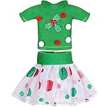 Christmas Santa Couture Clothing Christmas Accessories for elf Doll (Top + Skirt) Doll is not...