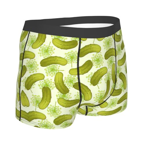 Sushi Dill Pickles Print Adult Breathable Stretch Mens Boxer Briefs Underwear, Five Size2