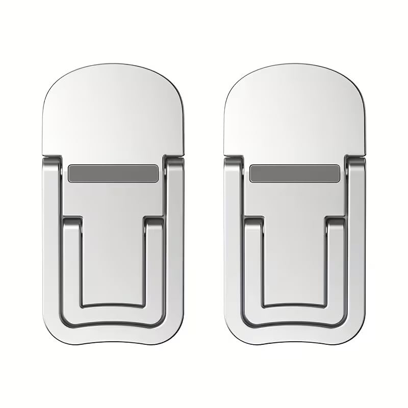 Laptop Stand Zinc Alloy Two-Speed Adjustable Portable Folding Notebook Holder Height Riser for Office Travel Home Cooling Silvery