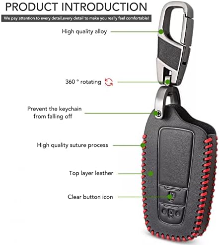 Leather Car Key Cases Cover Fob Fit For Toyota Camry 2017 2018 CHR CH-R Prius Corolla RAV4 2 Buttons Remote Control Fob Shell Keychain