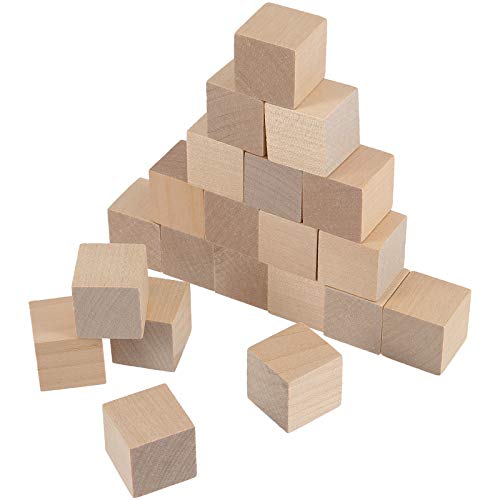 Zeonhak 800 Pcs 3/4 Inch Natural Wooden Cubes, Mini Unfinished Wood Blocks, Wood Square Blocks For Puzzle Making, Letter Blocks, Painting, Diy Crafts #TOP4