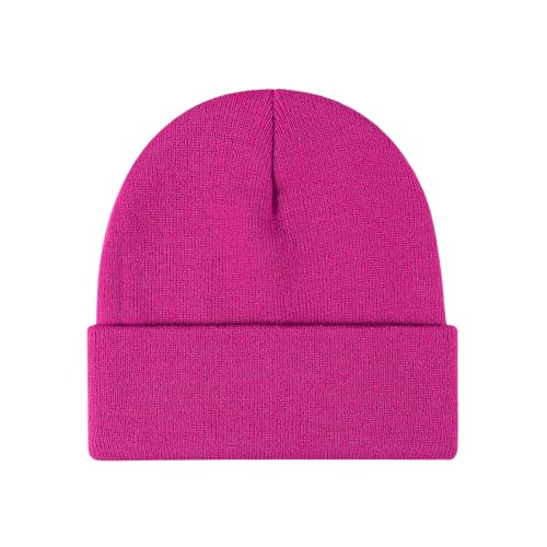 Image of Beanie for Men Women Warm Winter Hat Windproof Thick Knitted Cuffed Unisex Skull Cap