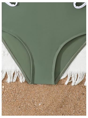 Image of SHENHE Girl's Colorblock Cut Out One Piece Swimsuit Beach Sports Swimwear Bathing Suit