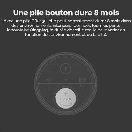 Qingping Thermomètre Hygromètre Compatible avec HomeKit (Uniquement avec iOS), Moniteur de Température et d'Humidité Intérieure Sans Fil avec Écran à Encre Électronique, via Thread ou Bluetooth – vue 7