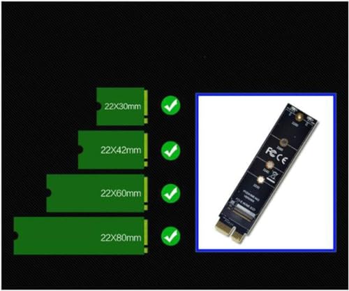 Image of ETZIN PCI-E PCI Express 3.0 X1 to M.2 M Key Interface NVMe SSD PCIE M.2 Riser SSD Card Adapter 2230 2242 2260 2280 Full Speed EPL-1093PC