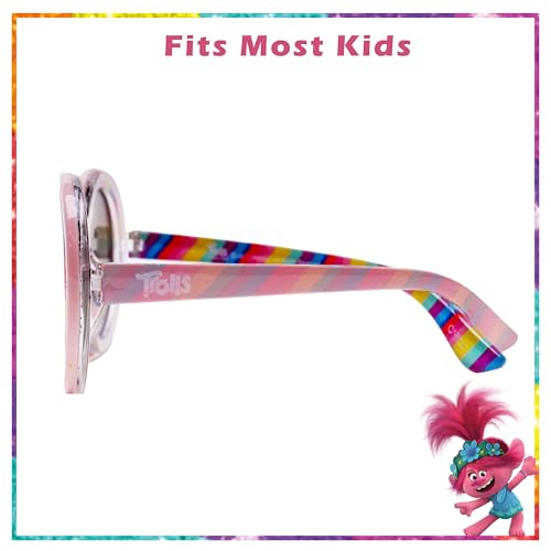 ARKAID Trolls Rainbow Poppy Sunglasses, Kids Round Shades with UV 400 Protection, One Size Fits Most Kids3