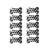 SelHeng 10Pcs Black Cat Dog Hair Clips, Bone Snap Hair Clips, Mini Pet Hair Clip, Dog Grooming Bows, Pet Supplies (0.98 Inch)