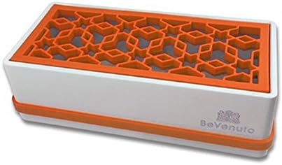 Bevenuto Pencil Holder Simple Design Desk Pen Makeup Brushes Block Stand (Orange)