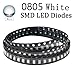 Yetaida SMD Led Light Kits, 0805 SMD Led Kit, White Color SMD Led Kits, 100 Pcs Bright Light Led Diode, SMD Led Diode Kits for Various Digital Products, Led Display Screens, Electronic DIY