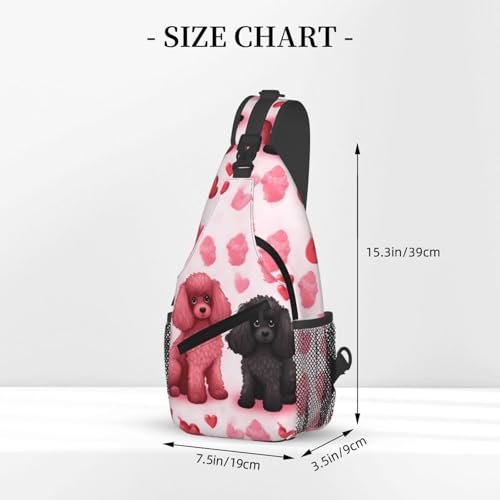 Mochila Bandolera Negra para Senderismo y Viaje miniatura 2