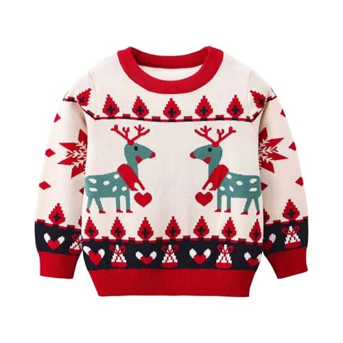 Image of Ugly Christmas Sweater for Girls Funny Xmas Knit Pullover Shirts Kids Child Holiday Jumper Tops Outfit 2-14 Years